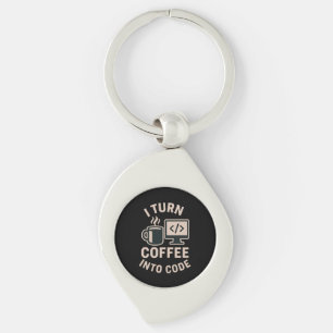 Porte-clés Drôle, Je Transforme Le Café En Code