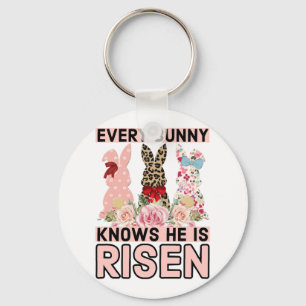 Porte-clés Drôle Jésus Pâques, Chaque Lapin Sait Qu'Il Est Re