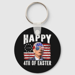 Porte-clés Drôle Joe Biden 4 juillet Heureux 4ème De Pâques N