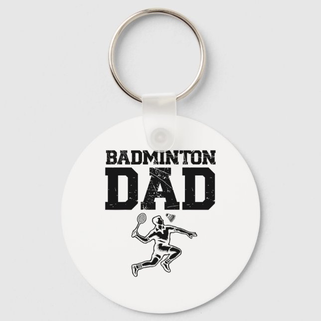 Porte-clés Drôle Joueur Badminton Love Shuttle Design 2 (Recto)