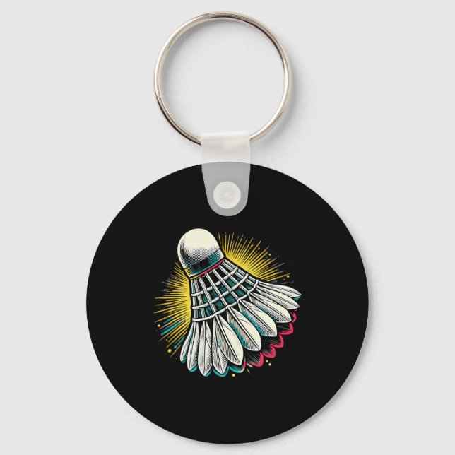 Porte-clés Drôle Joueur Dminton Love Shuttle Design 22 (Recto)