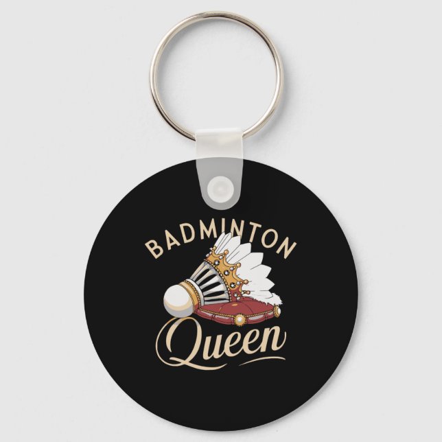 Porte-clés Drôle Joueur Dminton Love Shuttle Design 8 (Recto)