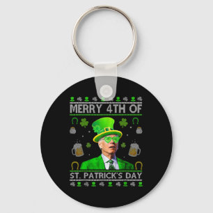 Porte-clés Drôle Joyeux 4ème jour de la St-Patrick Joe Biden