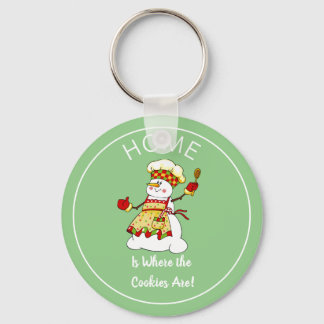 Porte-clés Drôle Lady de neige Cookie Chef Magnet