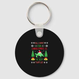 Porte-clés Drôle laid tout ce que je veux pour Noël est une t