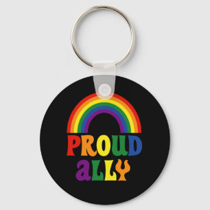Porte-clés Drôle LGBT Rainbow Pride Fière Ally Cadeau