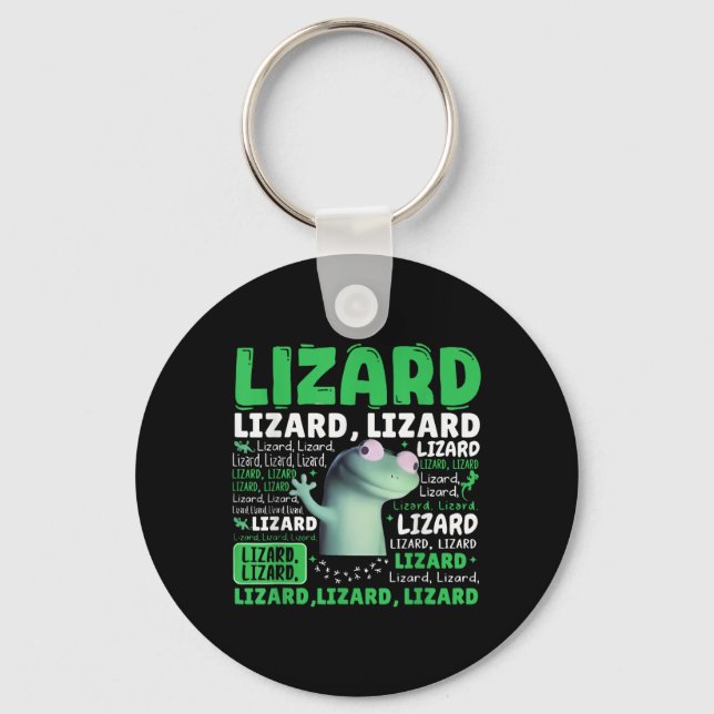 Porte-clés Drôle Lizard Mème Animal Femmes Hommes _1 (Recto)