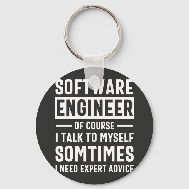 Porte-clés Drôle logiciel de programmation ingénieur cadeau (Recto)