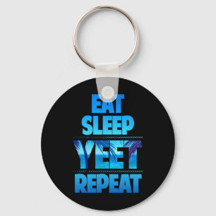 Porte-clés Drôle Manger le sommeil Yeet Répéter Vintage