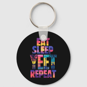 Porte-clés Drôle Manger Sleep Yeet Répéter Vintage Yeet Summe