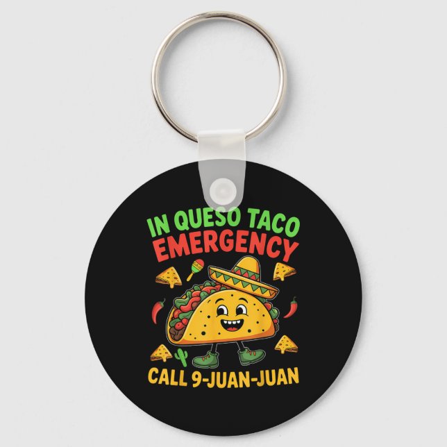 Porte-clés Drôle Mème Cinco De Mayo Fiest Taco Mexicain (Recto)