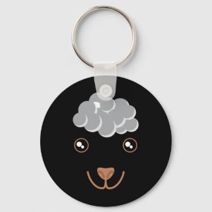 Porte-clés Drôle mignon animal visage mouton costume Hallowee