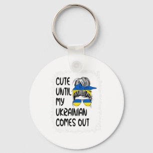 Porte-clés Drôle Mignon Jusqu'à Ce Que Mon Ukrainien Ressorte