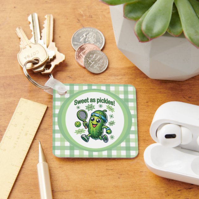 Porte-clés Drôle mignon sucré comme chatons Pickleball (Bureau)