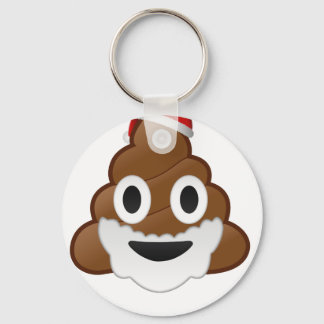 Porte-clés Drôle Noël Père Noël Poop Emoji
