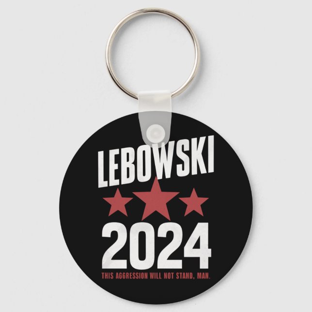 Porte-clés Drôle Nom politique Lebowski Élection politique (Recto)