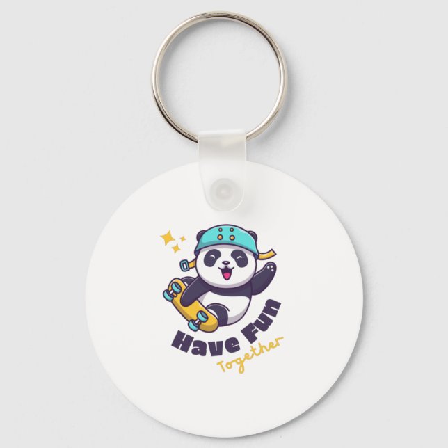 Porte-clés Drôle Panda Cute Pour Animaux Amateurs (Recto)