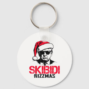 Porte-clés Drôle Père Noël Trump Skibidi Rizzmas C Saison