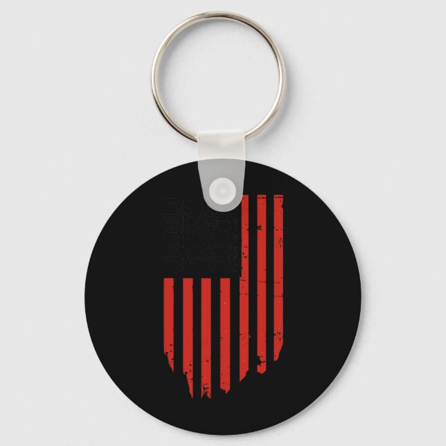 Porte-clés Drôle Qr Trump Danser Code Danse Rouge Et Blanc (Recto)