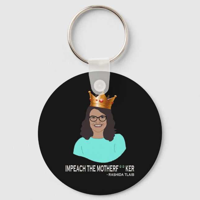 Porte-clés Drôle Rashida Tlaib - Impeach Trump  (Recto)