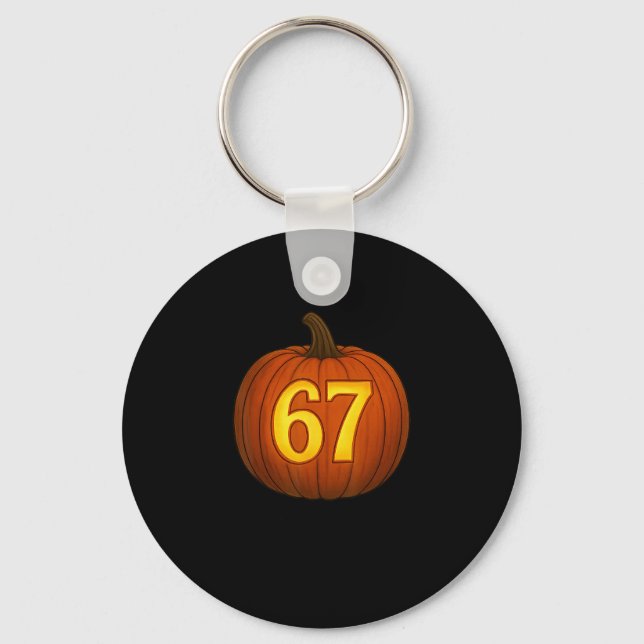 Porte-clés Drôle Six Sept 67 Halloween Citrouille Jackolanter (Recto)