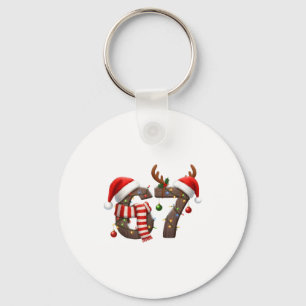 Porte-clés Drôle Six Sept Mème 6-7 Noël 67 Lumières de Noël