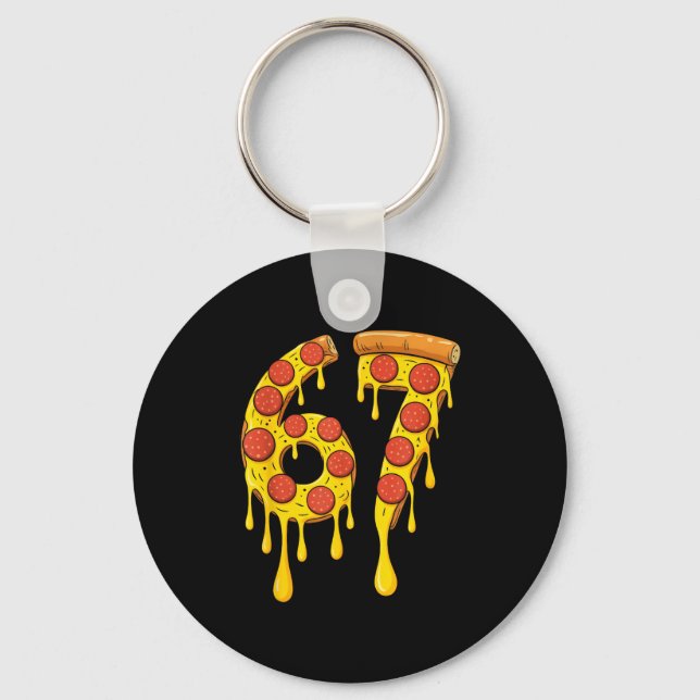 Porte-clés Drôle Six Sept Zza 67 Numéro  (Recto)