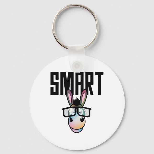 Porte-clés Drôle Smart Donkey Équitation équitation équitatio (Recto)
