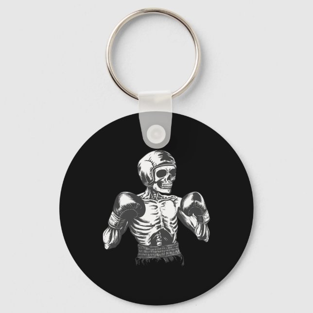 Porte-clés Drôle Squelette Boxer Avec Gants Boxer Lutter K (Recto)