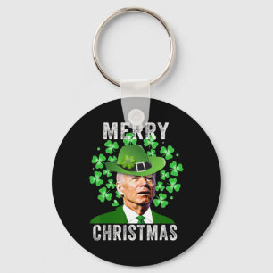 Porte-clés Drôle St. Patricks Day Joe Biden Confus Joyeux Noë