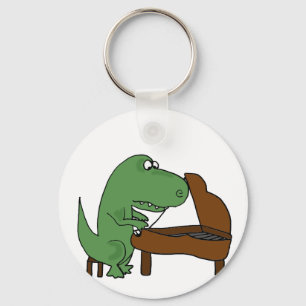 Porte-clés Drôle T-Rex Dinosaure Jouer Piano