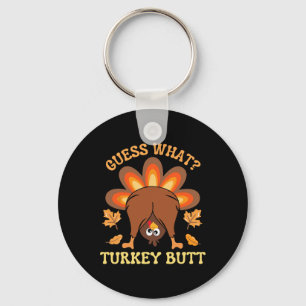 Porte-clés Drôle Thanksgiving Devine What Turkey Butt