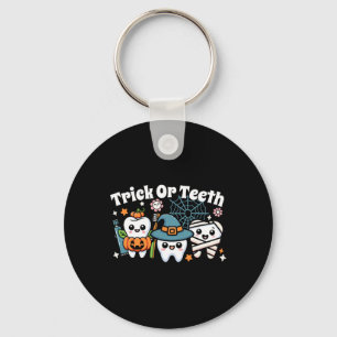 Porte-clés Drôle Trick Ou Dents Halloween Dental Hygiéniste O