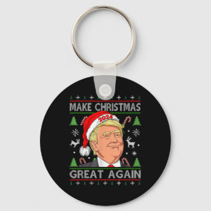 Porte-clés Drôle Trump 2024 Rendre la grandeur de Noël moche