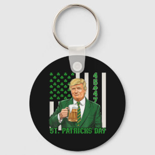 Porte-clés Drôle Trump 45 47 Drapeau américain Vintage St Pat