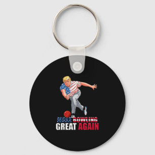 Porte-clés Drôle Trump Bowling Faire Bowling Grande Encore 