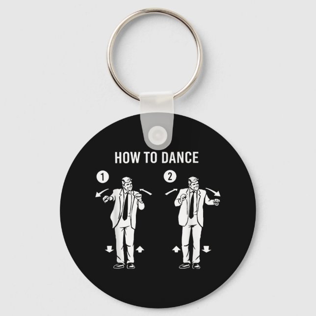 Porte-clés Drôle Trump Danse Comment Danse (Recto)