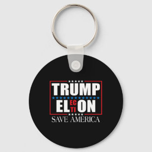 Porte-clés Drôle Trump Élection États-Unis Drapeau Trump Elon