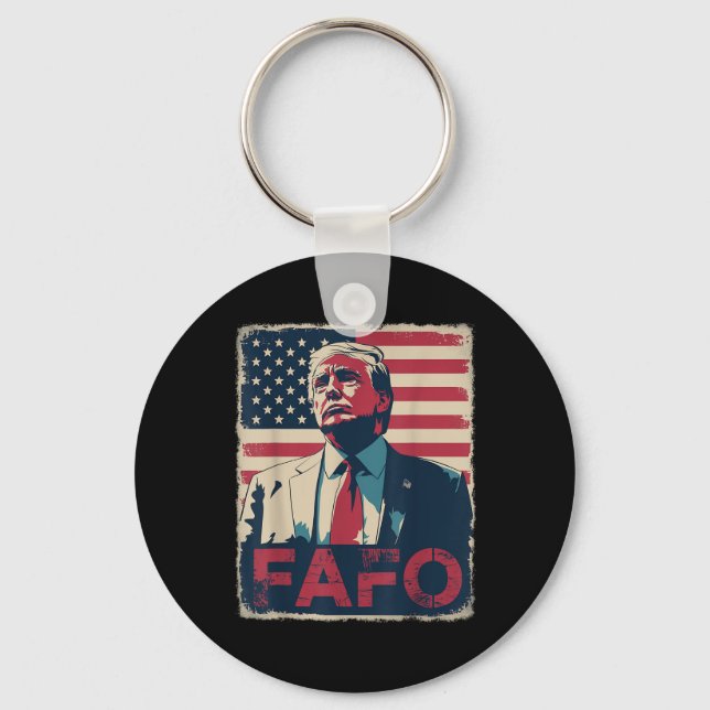 Porte-clés Drôle Trump Fafo F autour de Découvrez Retro Us Dr (Recto)