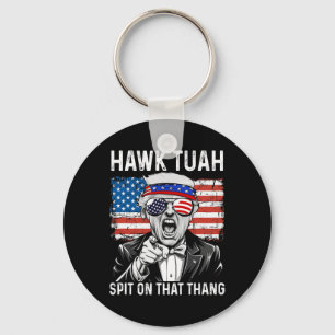 Porte-clés Drôle Trump Hawk Tuah - Crache Sur Ce Truc Mème