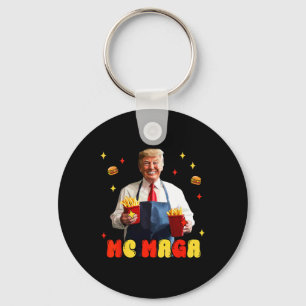Porte-clés Drôle Trump Mc Méga Frites Fast Food