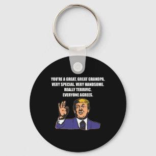 Porte-clés Drôle Trump Meilleur Grand-Père Jamais Tout Le Mon