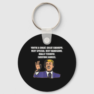 Porte-clés Drôle Trump Meilleur Grand-Père Jamais Tout Le Mon