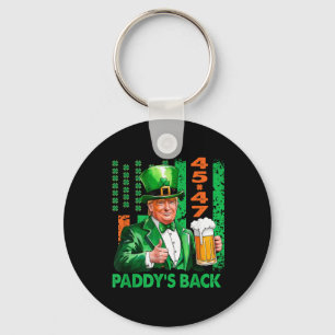 Porte-clés Drôle Trump Paddys Back 45 47 Jour de la Saint Pat