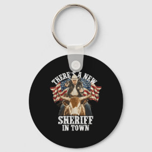 Porte-clés Drôle Trump Shirt Cowboy Trump Merchandises Us Dra