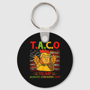 Porte-clés Drôle Trump Taco Trump abandonne toujours les poul