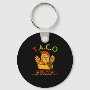 Porte-clés Drôle Trump Taco Trump abandonne toujours les poul