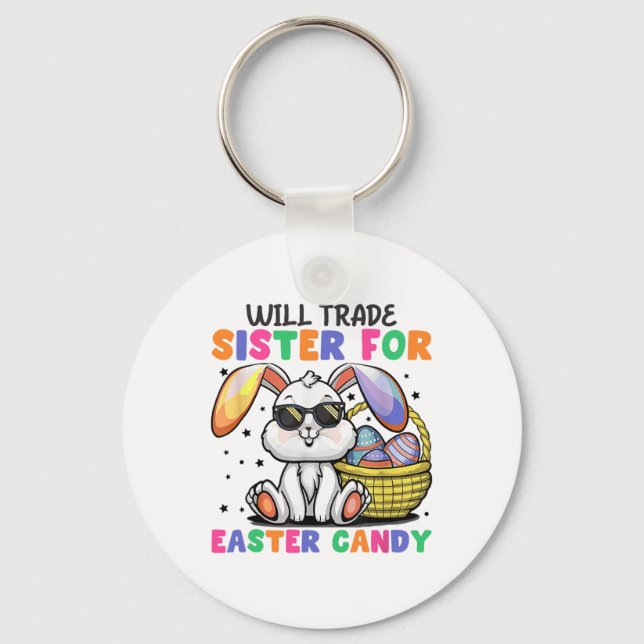 Porte-clés Drôle Va Échanger Soeur Pour L'Oeuf De Lapin De Bo (Recto)