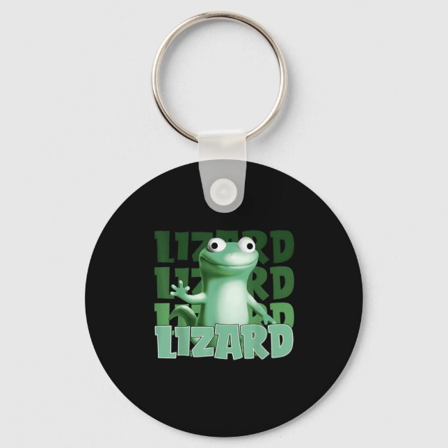 Porte-clés Drôle Weirdcore Animal Femmes Hommes Lizard Lizard (Recto)