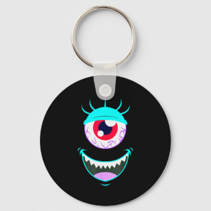 Porte-clés Drôle Y Monstre Yeux Visage Halloween